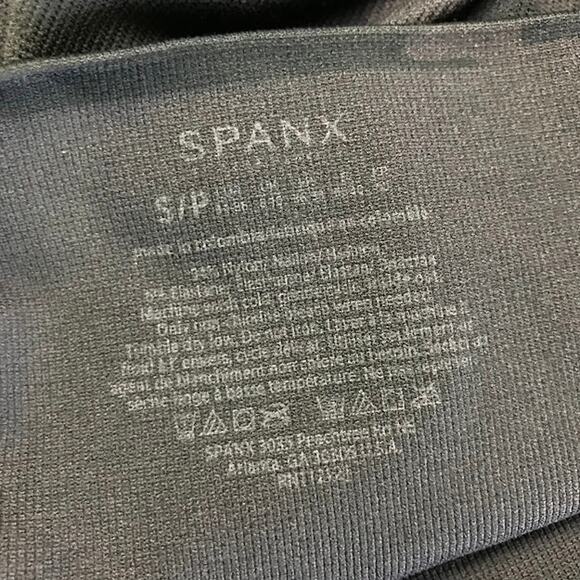 Spanx Look At Me Now Leggings S Black Camo Seamless High Rise Tummy Control - Picture 3 of 3